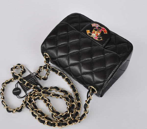 7A Replica Cheap Chanel mini Flap Bag 11725 Black